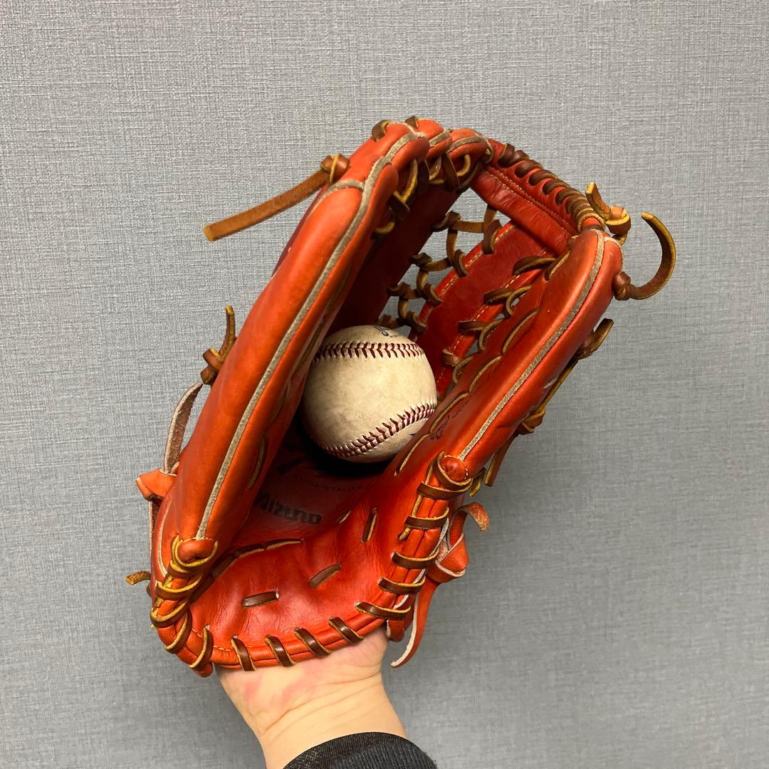 1181 ミズノプロ 型抜群 即戦力 硬式 外野手用グローブ 左投げ