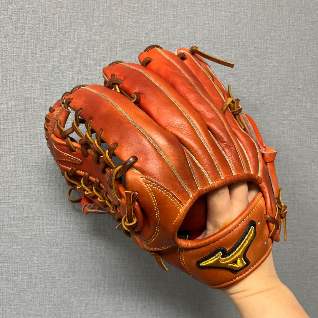 1181 ミズノプロ 型抜群 即戦力 硬式 外野手用グローブ 左投げ