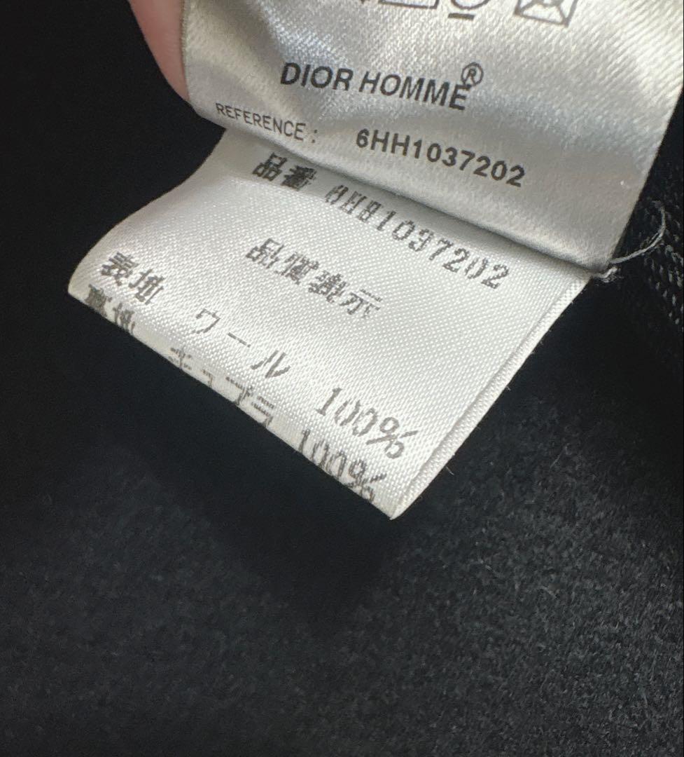 ディオールオム　2006 エディ　ダッフルコート　ブラック　サイズ44