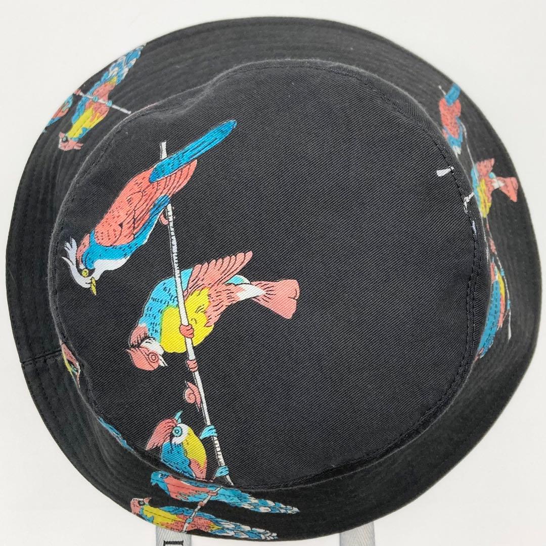 LOEWE パウラズイビザ バケットハット ロゴ バード ロゴテープ ブラック