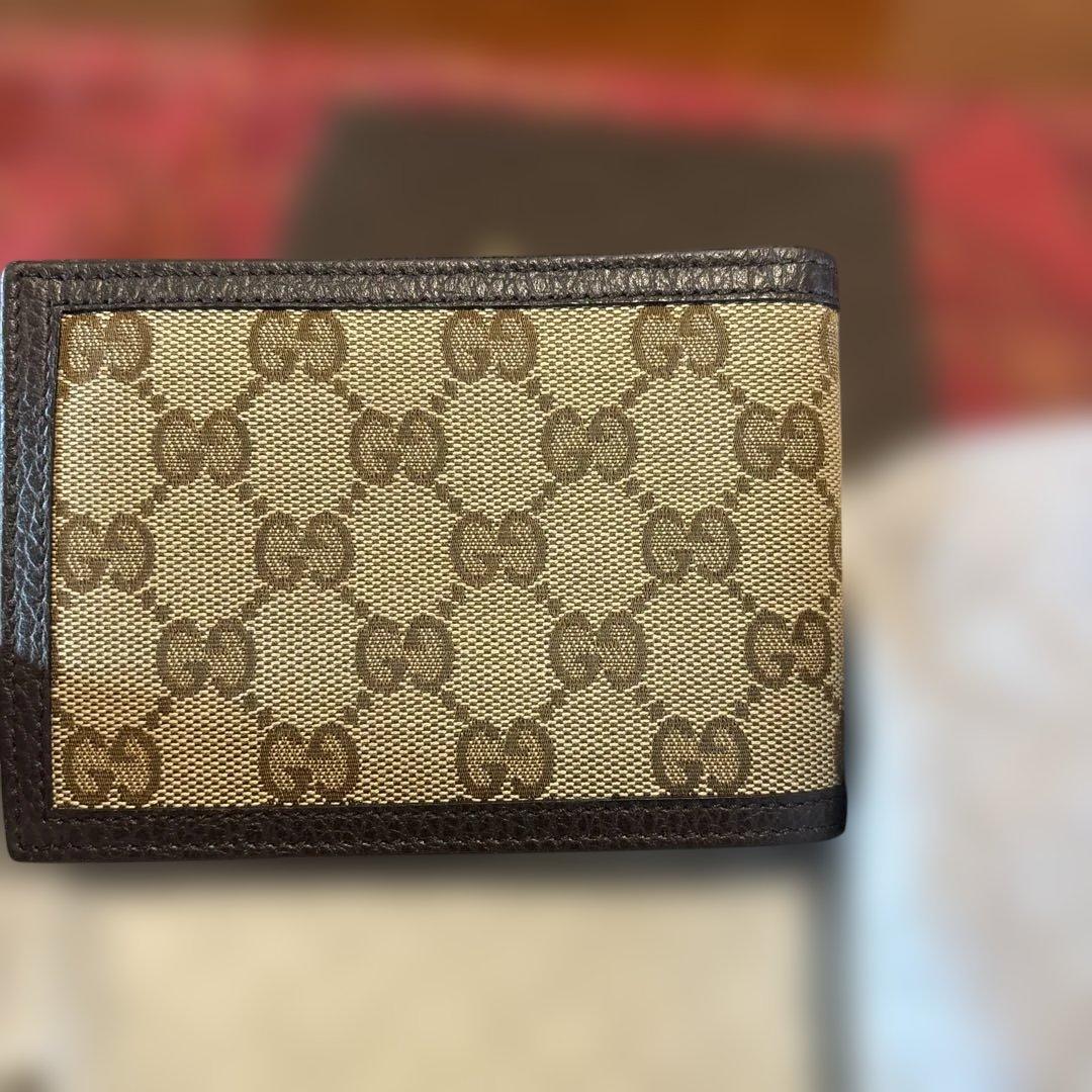 お値下げしました❗️GUCCI GGキャンバス 二つ折り財布