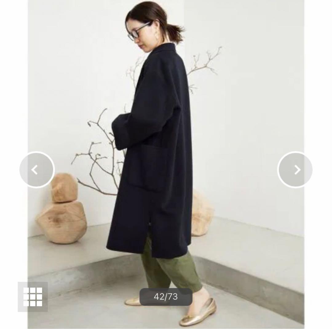 新品未使用　スローブイエナ　HAMILTONダブルフェイスウールロングコート