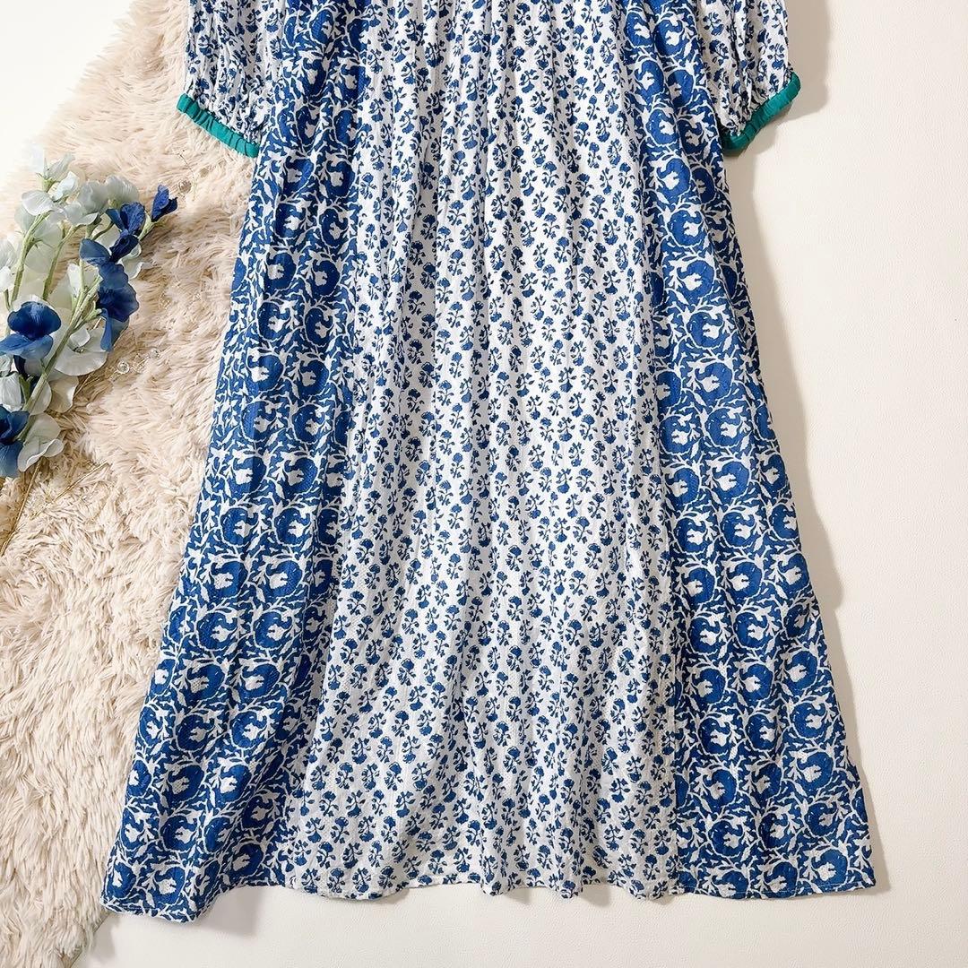 未使用級ꕥヌキテパ 完売 コットンジャガードコンビギャザードレス 桃さん着用