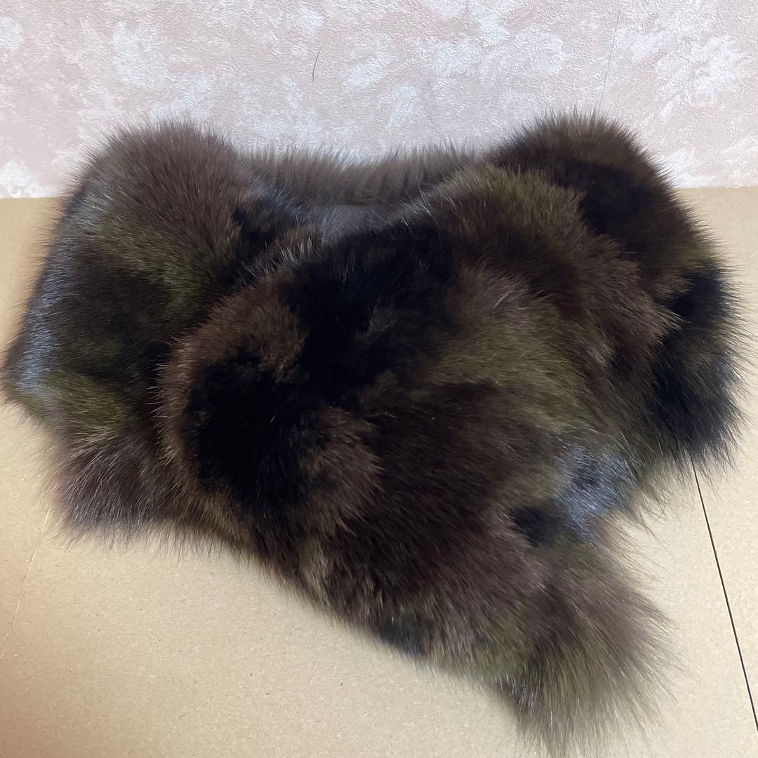 フォックス リアルファー ティペット ✳︎迷彩カラー✳︎レア✳︎希少