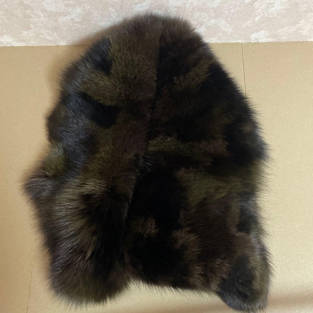 フォックス リアルファー ティペット ✳︎迷彩カラー✳︎レア✳︎希少