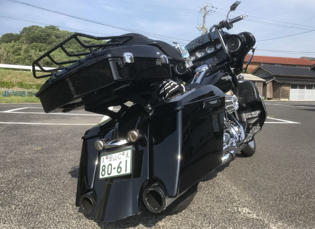 FLHXストリートグライド　リアエクステンションサイドカバー　セット売り