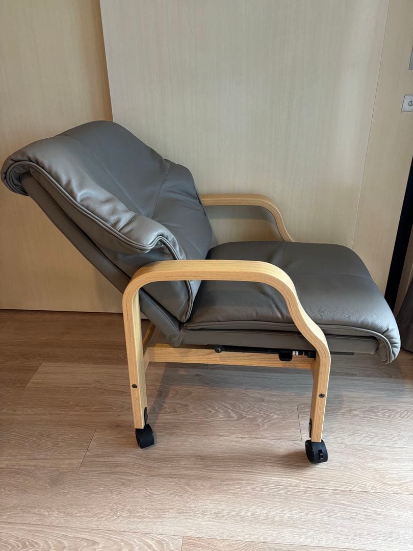 フジファニチア　ダイニングチェア　グレー　(リクライニング可)