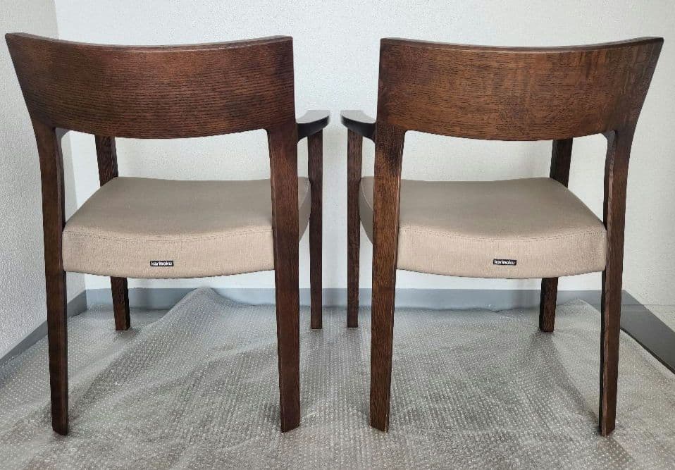 カリモク家具 ダイニングチェア CU6110K564 肘付き① １脚