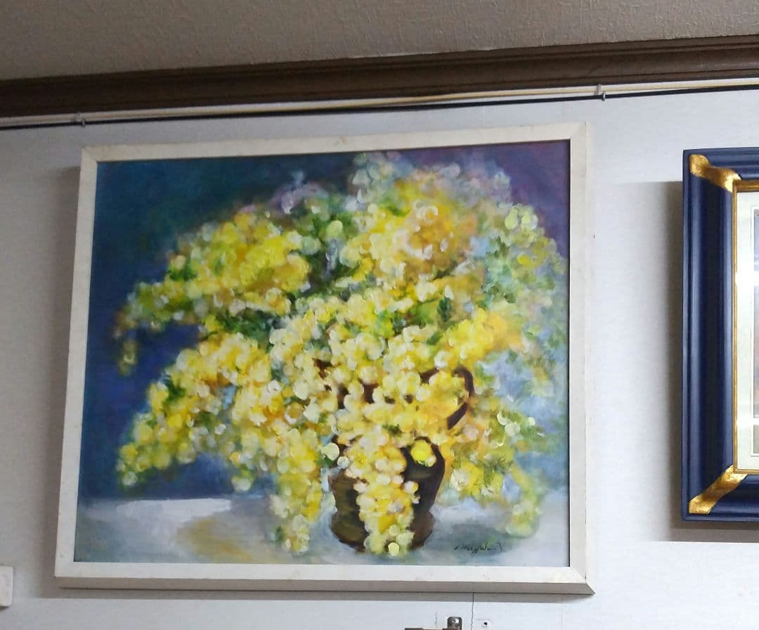 ミモザF10号 保田三友紀の油絵近年作品未発表値下げ