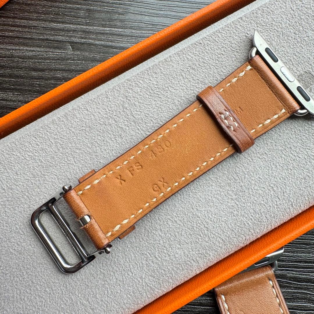 2620 ほぼ未使用　Apple Watch エルメス　ブラウン　ドゥブル　二重