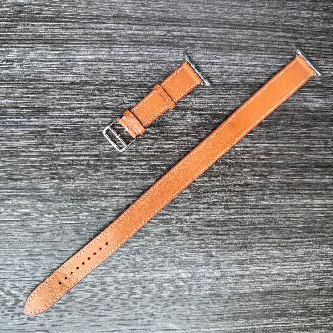 2620 ほぼ未使用　Apple Watch エルメス　ブラウン　ドゥブル　二重