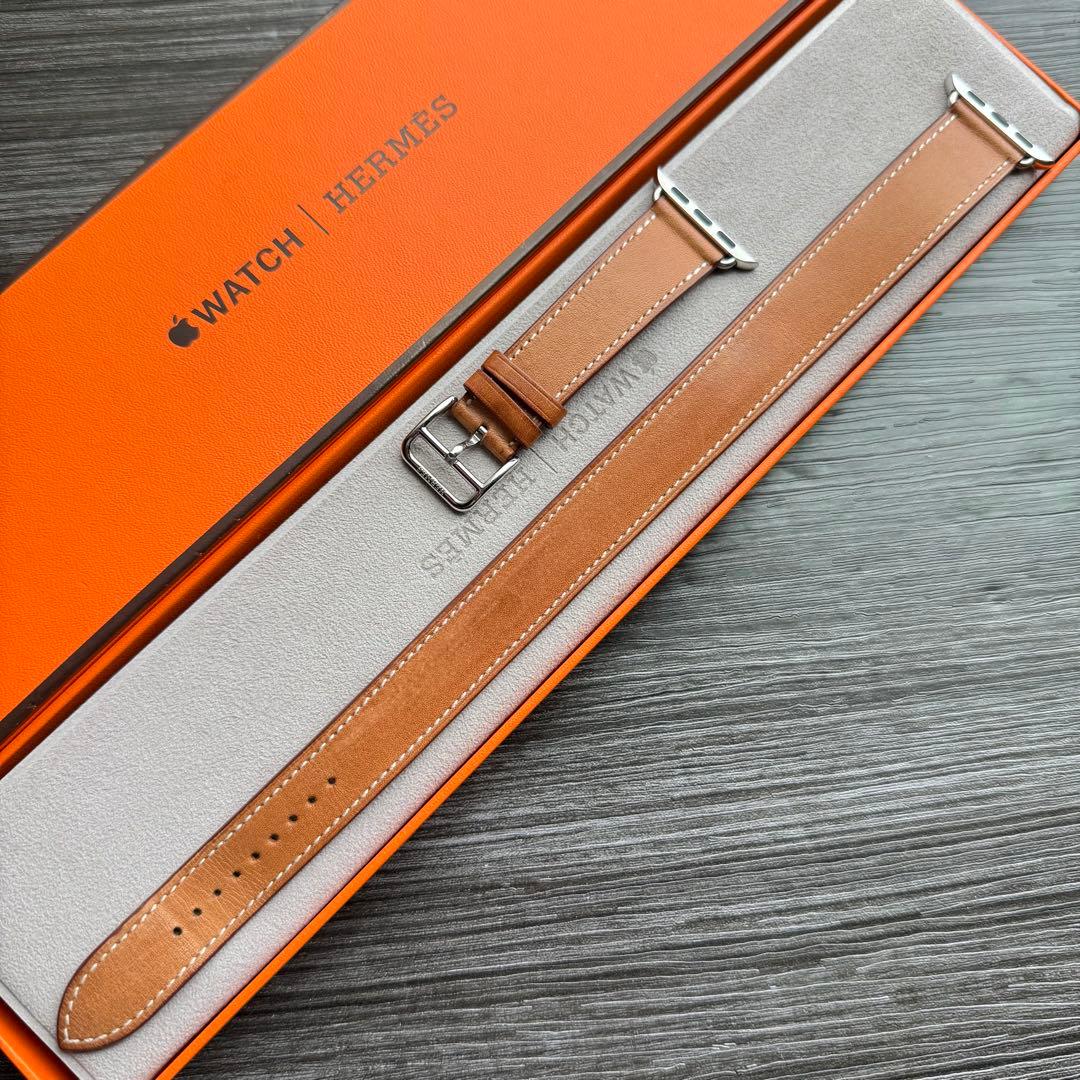 2620 ほぼ未使用　Apple Watch エルメス　ブラウン　ドゥブル　二重