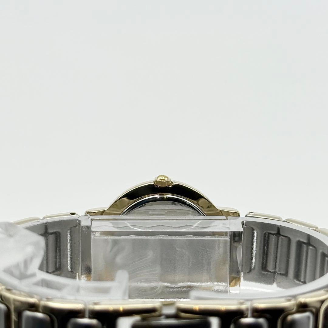 ✨新品電池・稼働✨サンローラン 腕時計 クォーツ ラウンド コンビ 白文字盤