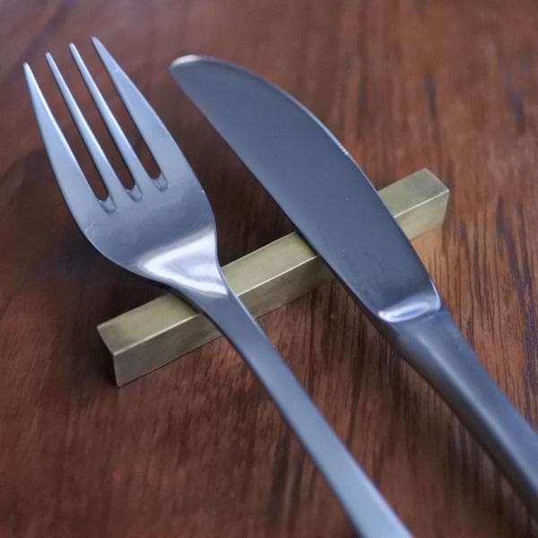 てんてん★真鍮の四角いカトラリーレスト（80mm）15本セット