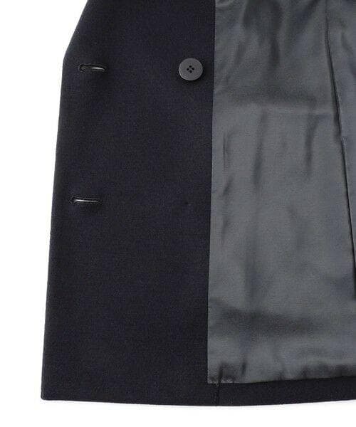 美品　23区　ウール圧縮スムース ダブル前 ジャケット　ダークネイビー　40