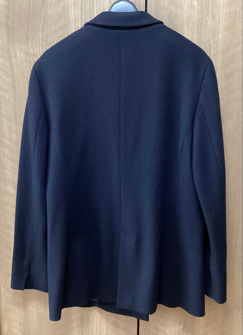 美品　23区　ウール圧縮スムース ダブル前 ジャケット　ダークネイビー　40