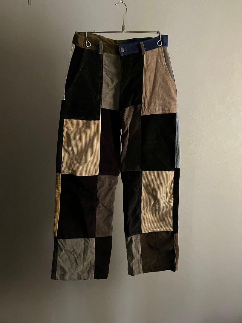 60s コーデュロイ パッチワークパンツ Levi’sボタン／MIT片爪ジップ