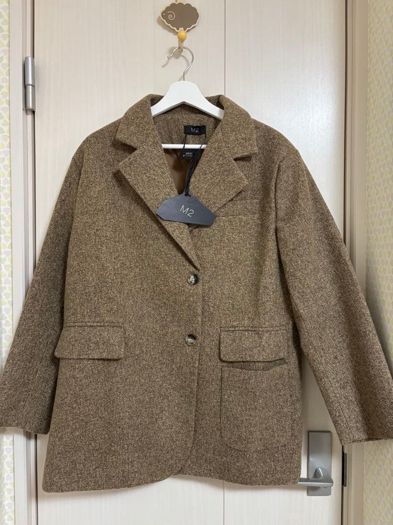 りえブラウン ダブルブレスト チェスターコート nugu uloi