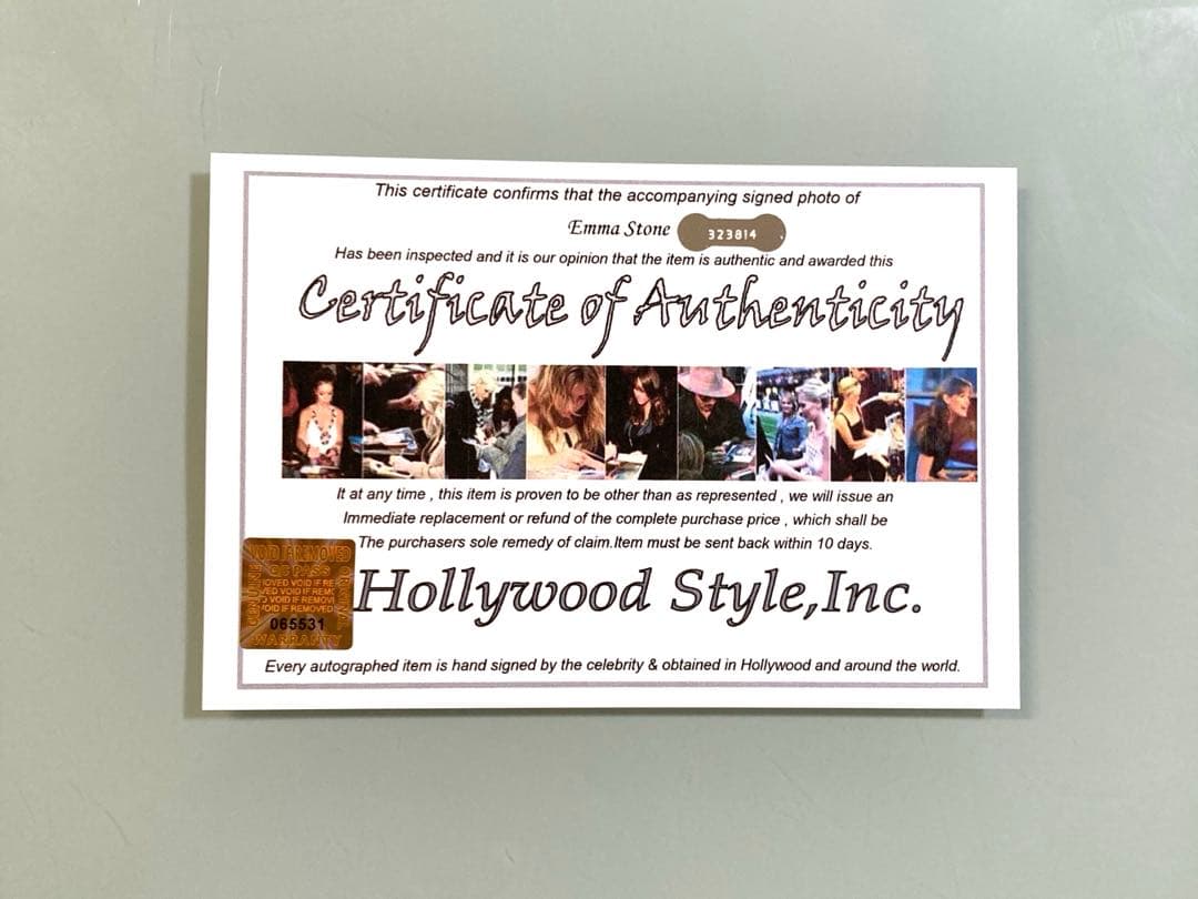 セール中…エマ・ストーン直筆サイン入り2Lサイズ写真…ラ・ラ・ランド