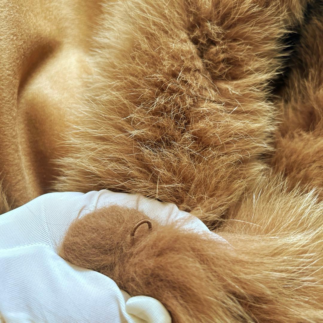 SAGA FURS サガ毛皮・ピュアカシミヤ＆フォックス毛皮大ショールコート新品