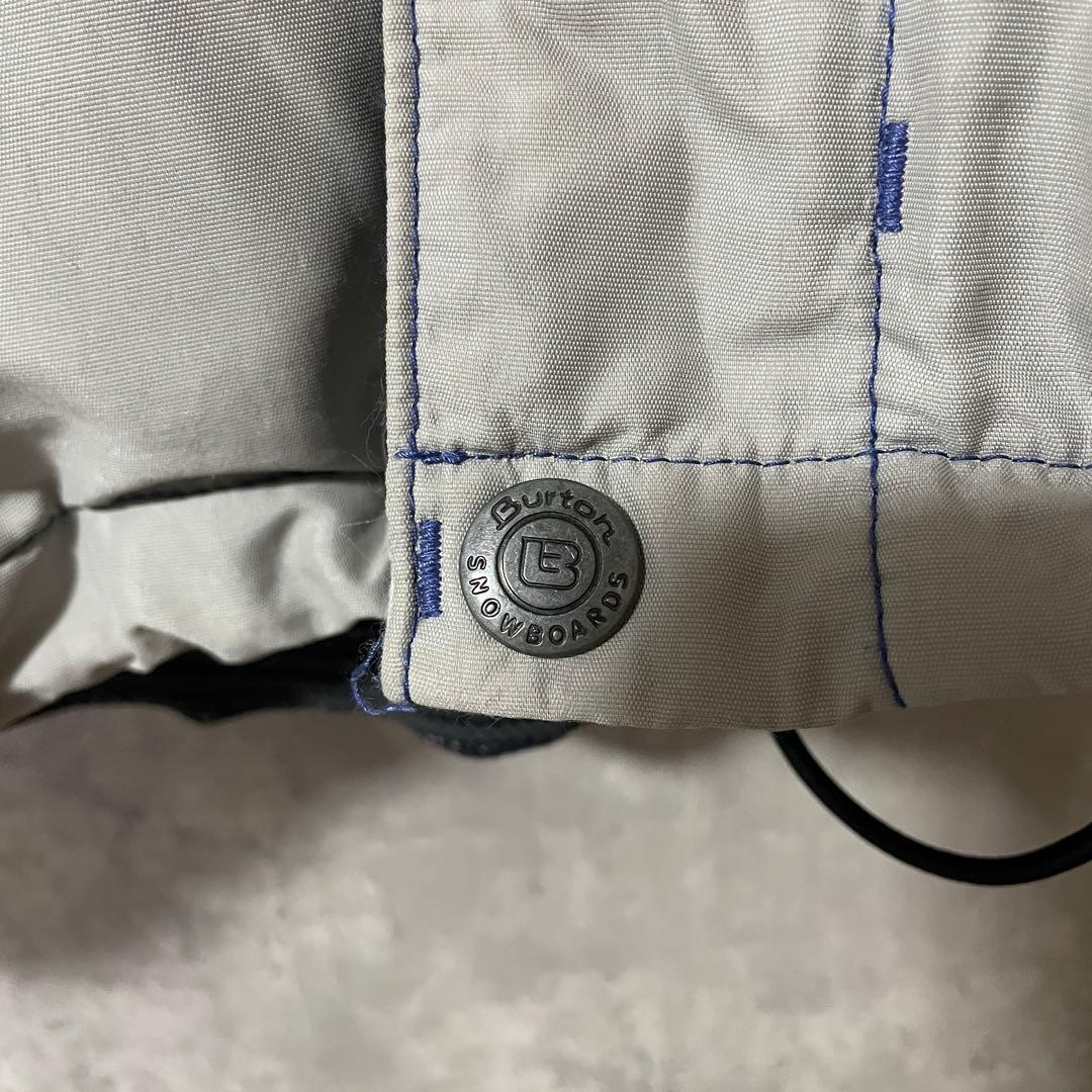 Burtonバートンスキーウェアスノーボードジャケット青ブルー灰色グレー中綿希少