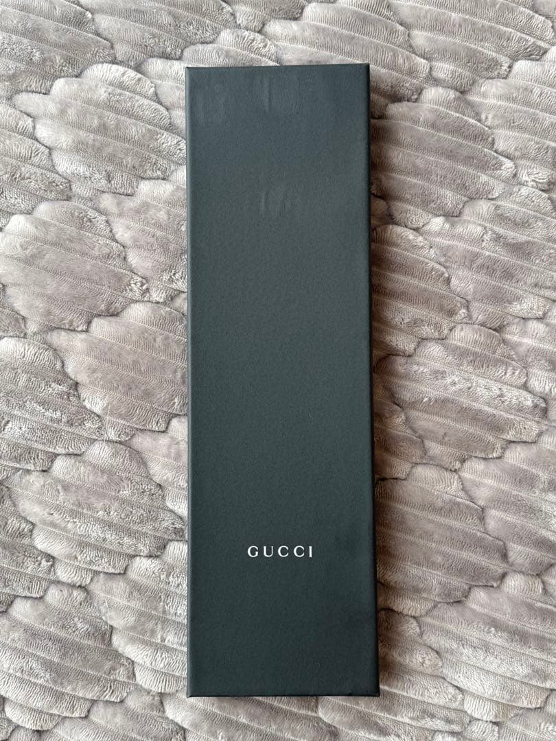 【美品・未使用】GUCCI シルク ネクタイ GGパターン　Bee ブルー