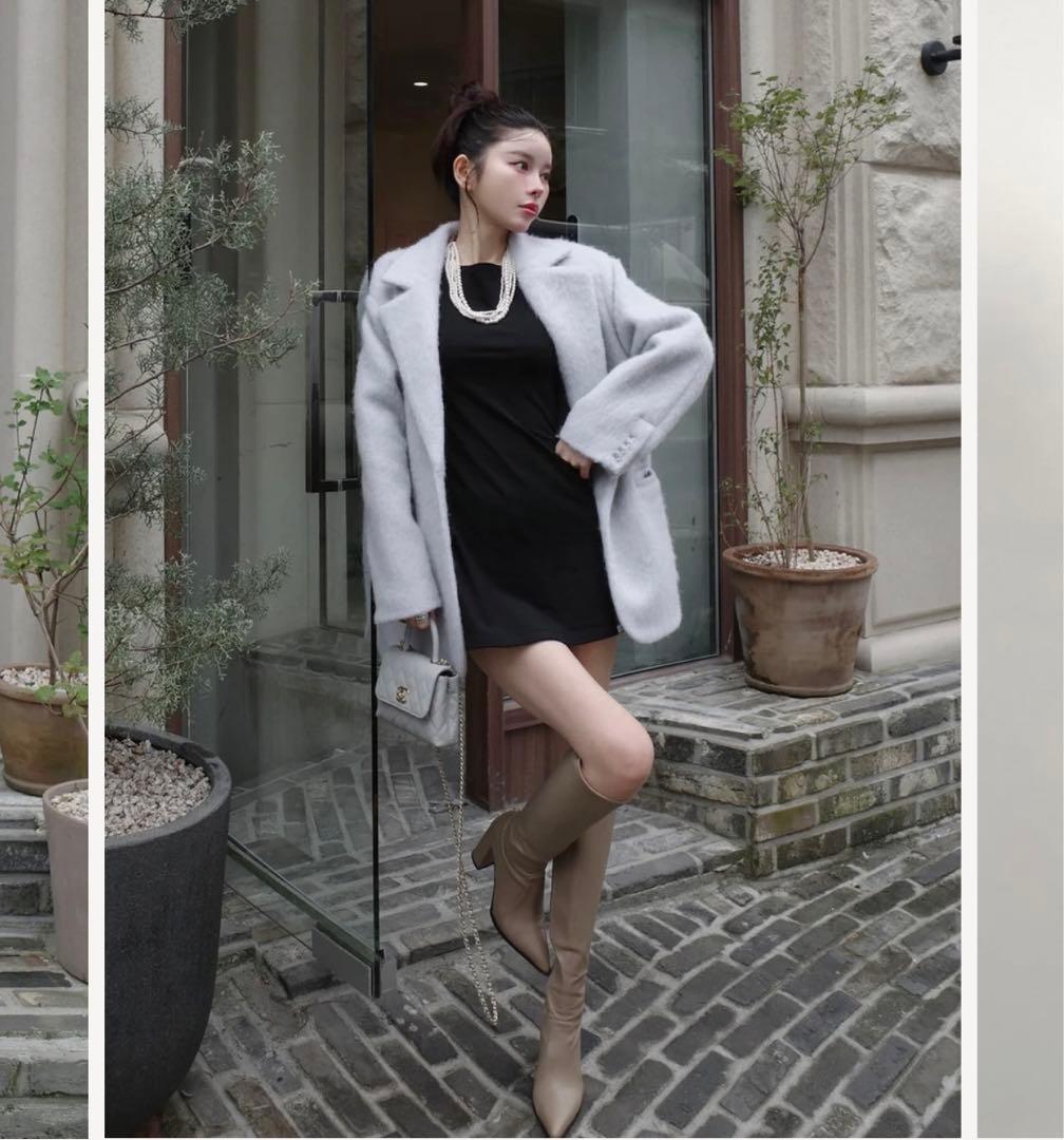 新品タグ付き ダーリッチ シャギーオーバージャケットコート アイボリー