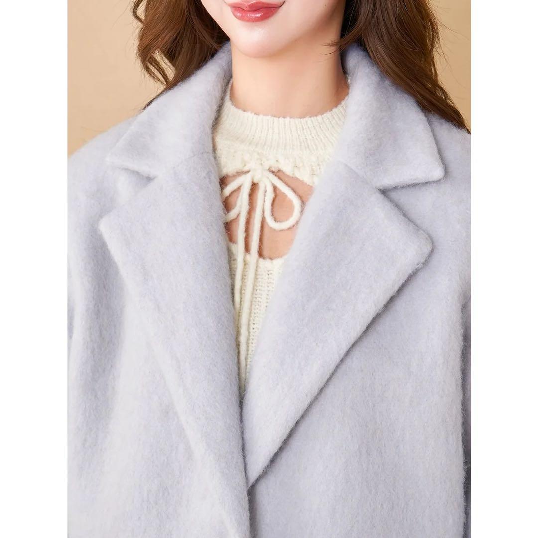 新品タグ付き ダーリッチ シャギーオーバージャケットコート アイボリー