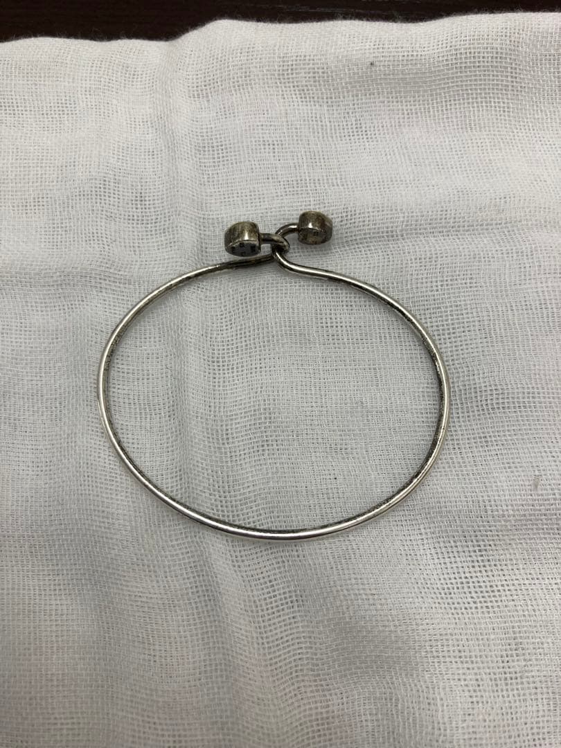 ティファニー　ダブルハートフックバングル シルバー×ゴールド ヴィンテージ