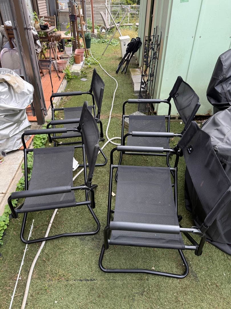 廃盤  peak FDチェア ブラック 4脚セット 希少