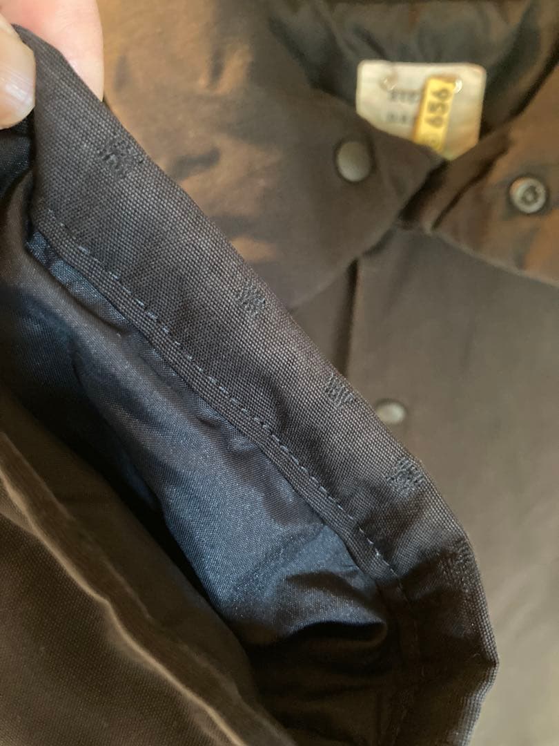 補修跡有り　atelier naruse コットンナイロン中綿コート　黒