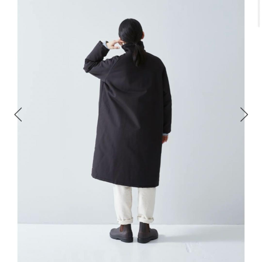 補修跡有り　atelier naruse コットンナイロン中綿コート　黒