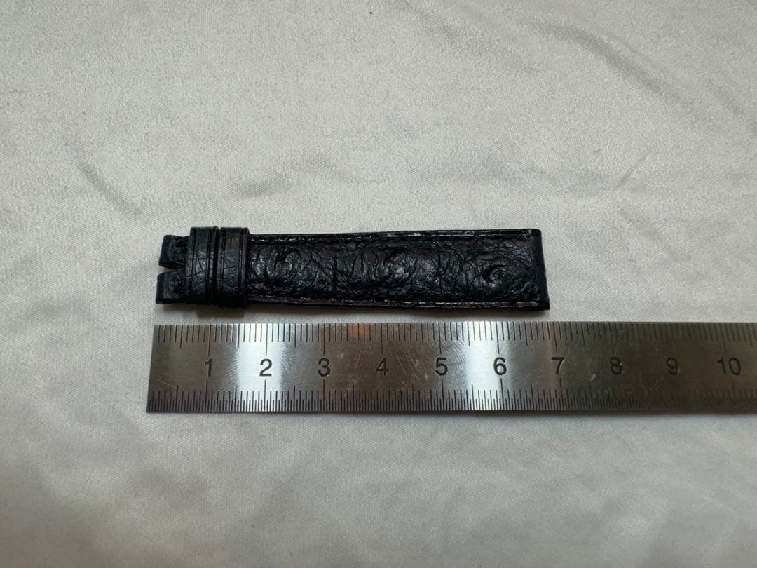 新品未使用品　ブランパン　オーストリッチ　革ベルト　レディス用　ネイビー