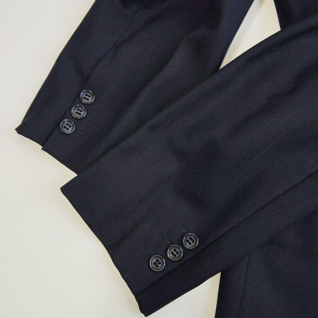 【美品】 AB6 MIYUKI オーダースーツ スリーピース 毛100% 紺