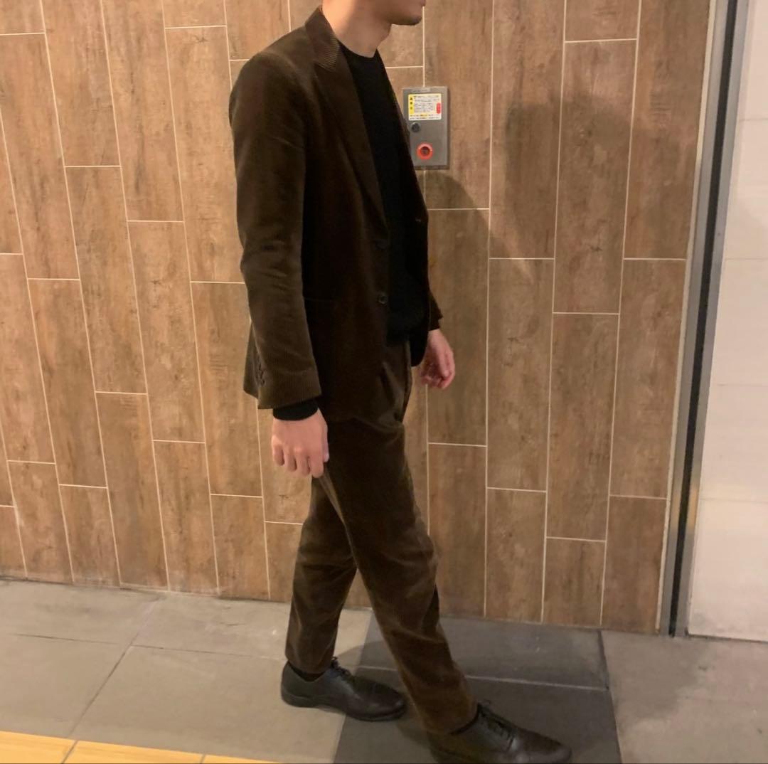 メンズセットアップ　コーデュロイ テーラードジャケット　コーデュロイパンツ