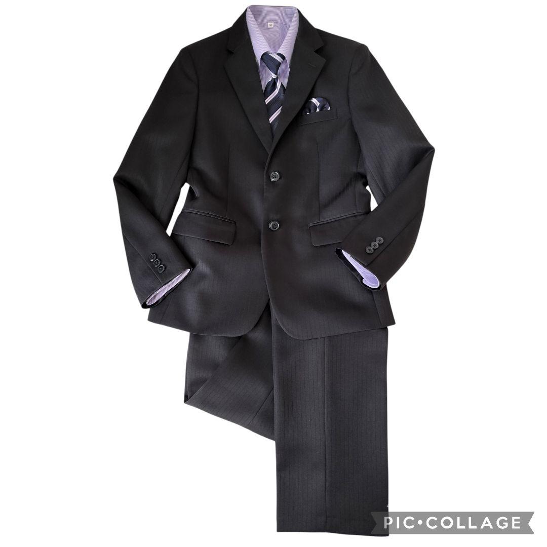 未使用級 オリバーハウス 男の子フォーマルスーツ 160｜卒服 5点セット黒