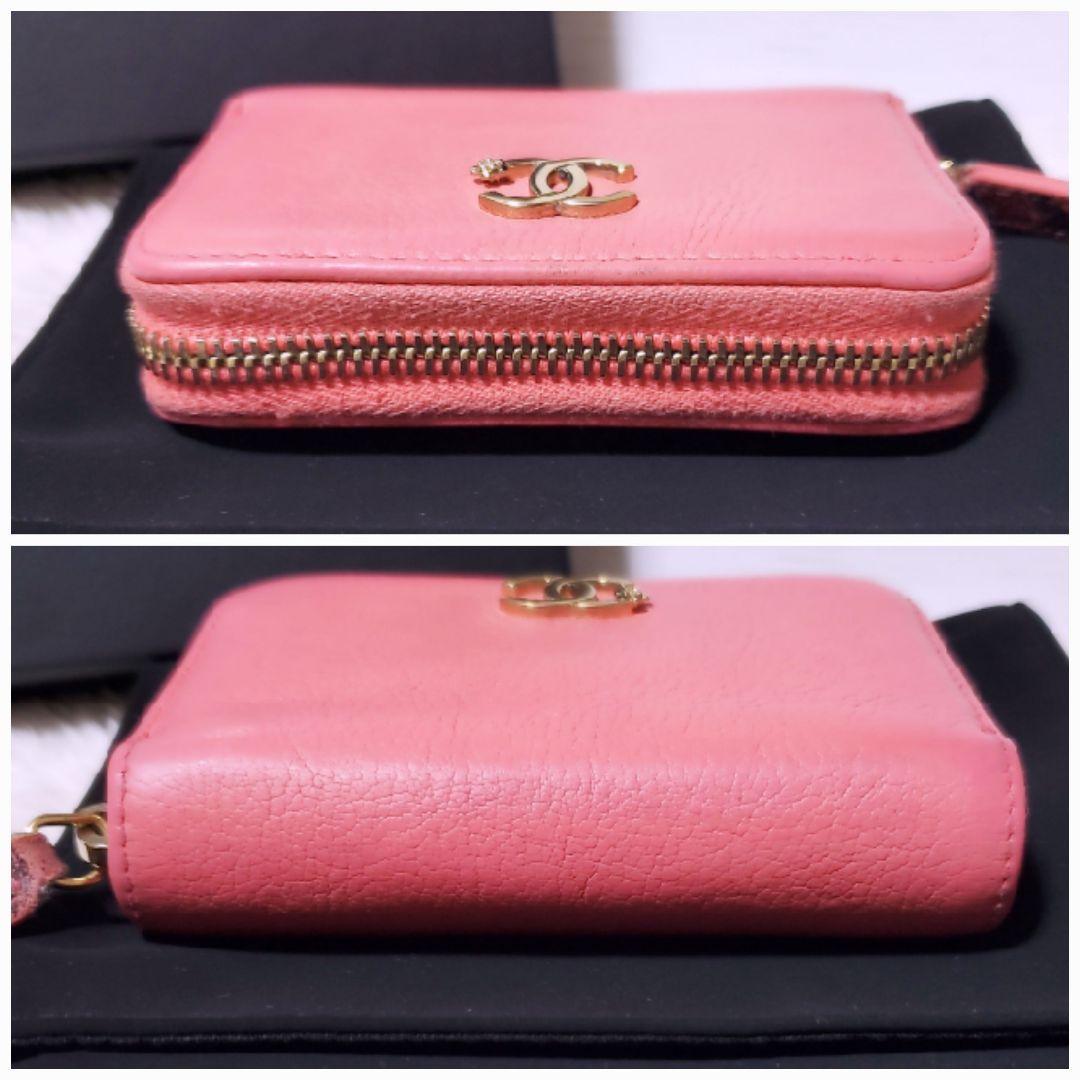 CHANEL✨シャネル ラッキーフラワー ラウンドジップ パース