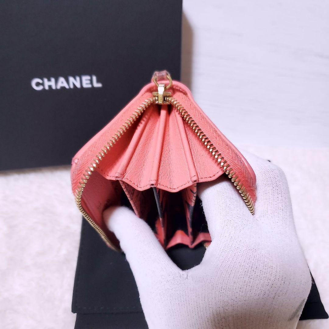 CHANEL✨シャネル ラッキーフラワー ラウンドジップ パース