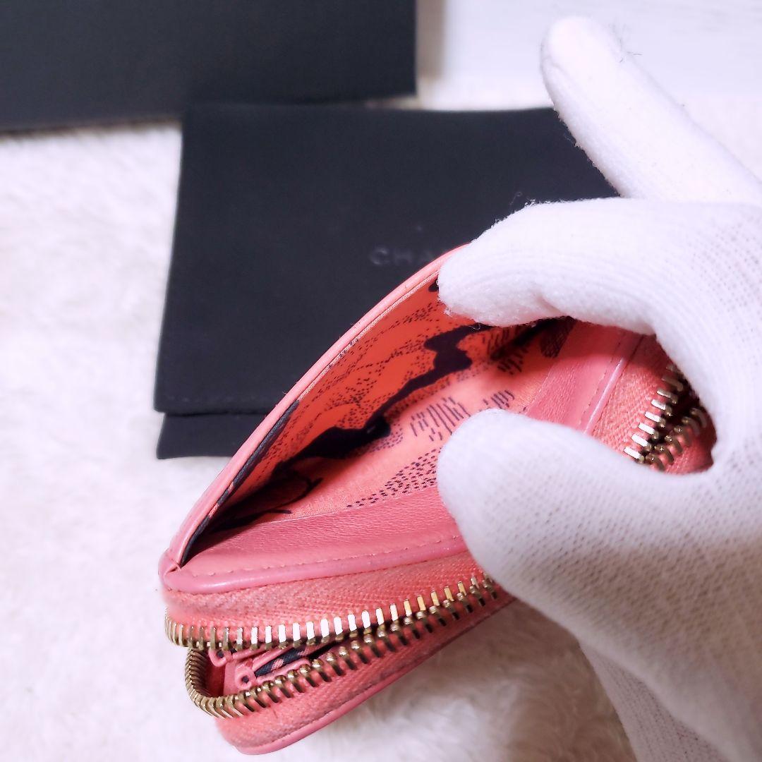 CHANEL✨シャネル ラッキーフラワー ラウンドジップ パース