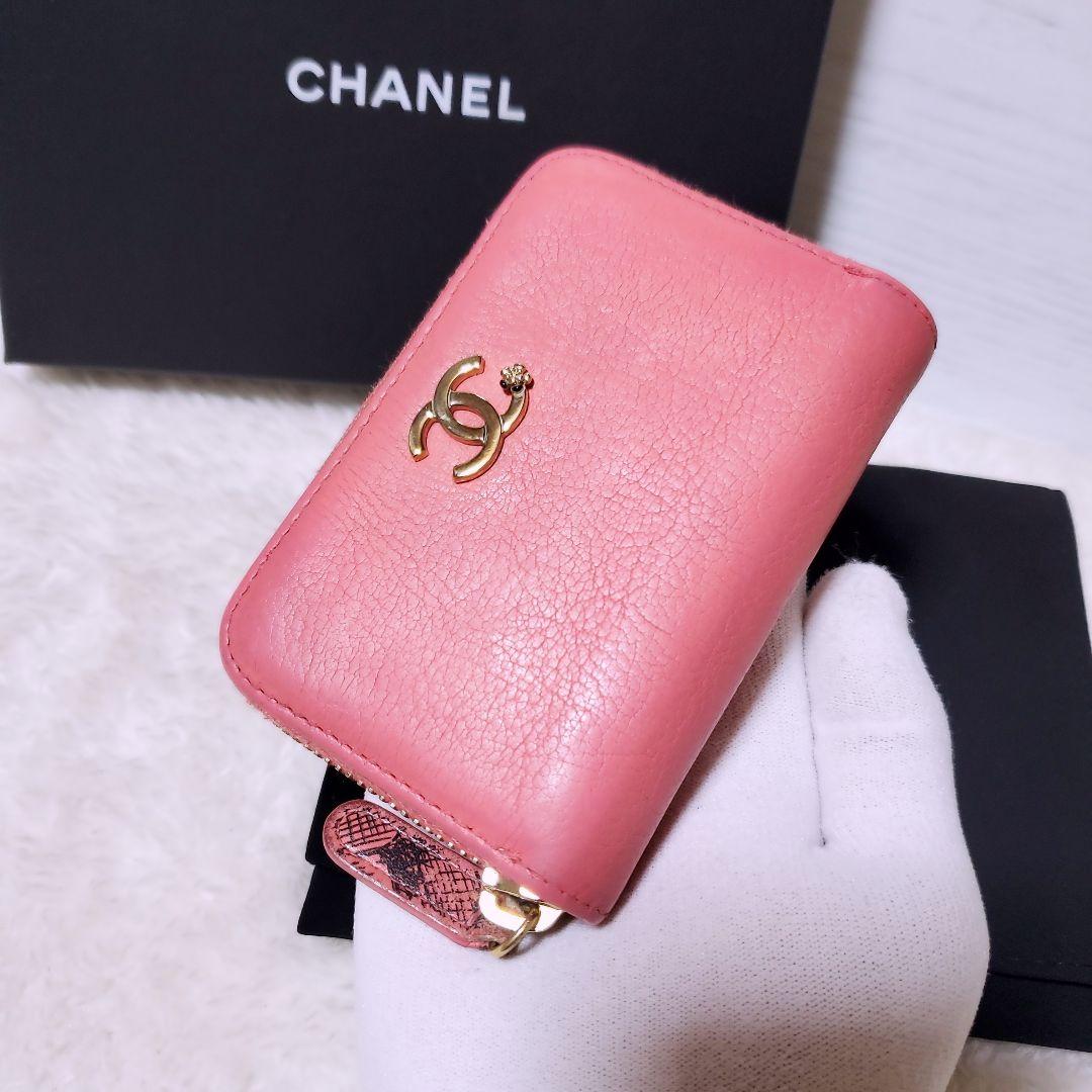 CHANEL✨シャネル ラッキーフラワー ラウンドジップ パース