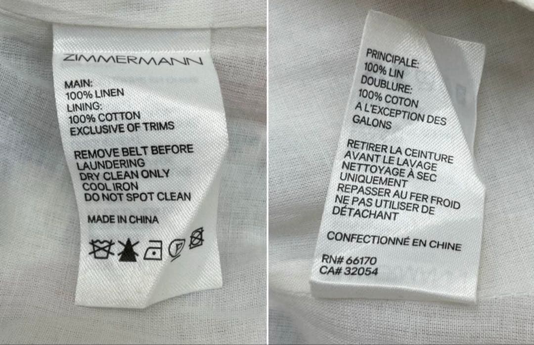 ZIMMERMANN フラワープリントリネンベアオールインワン