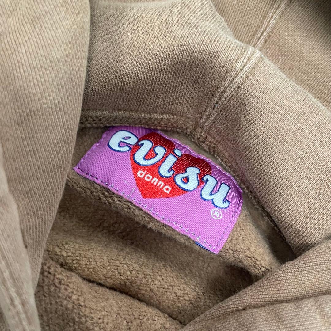 EVISU DONNA ブラウンパーカー　フーディー