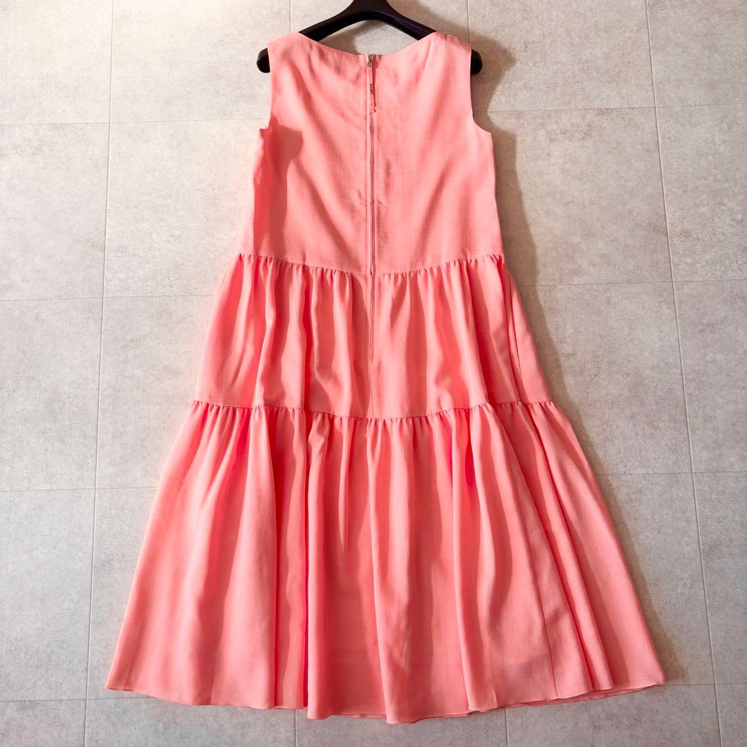未使用級✨️24年増産 フォクシー ナンタケットドレス 38 ピンク ティアード