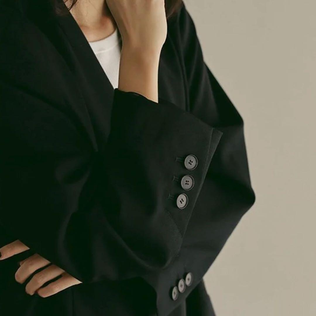 ETRE TOKYO 2way シルエット ノーカラージャケット