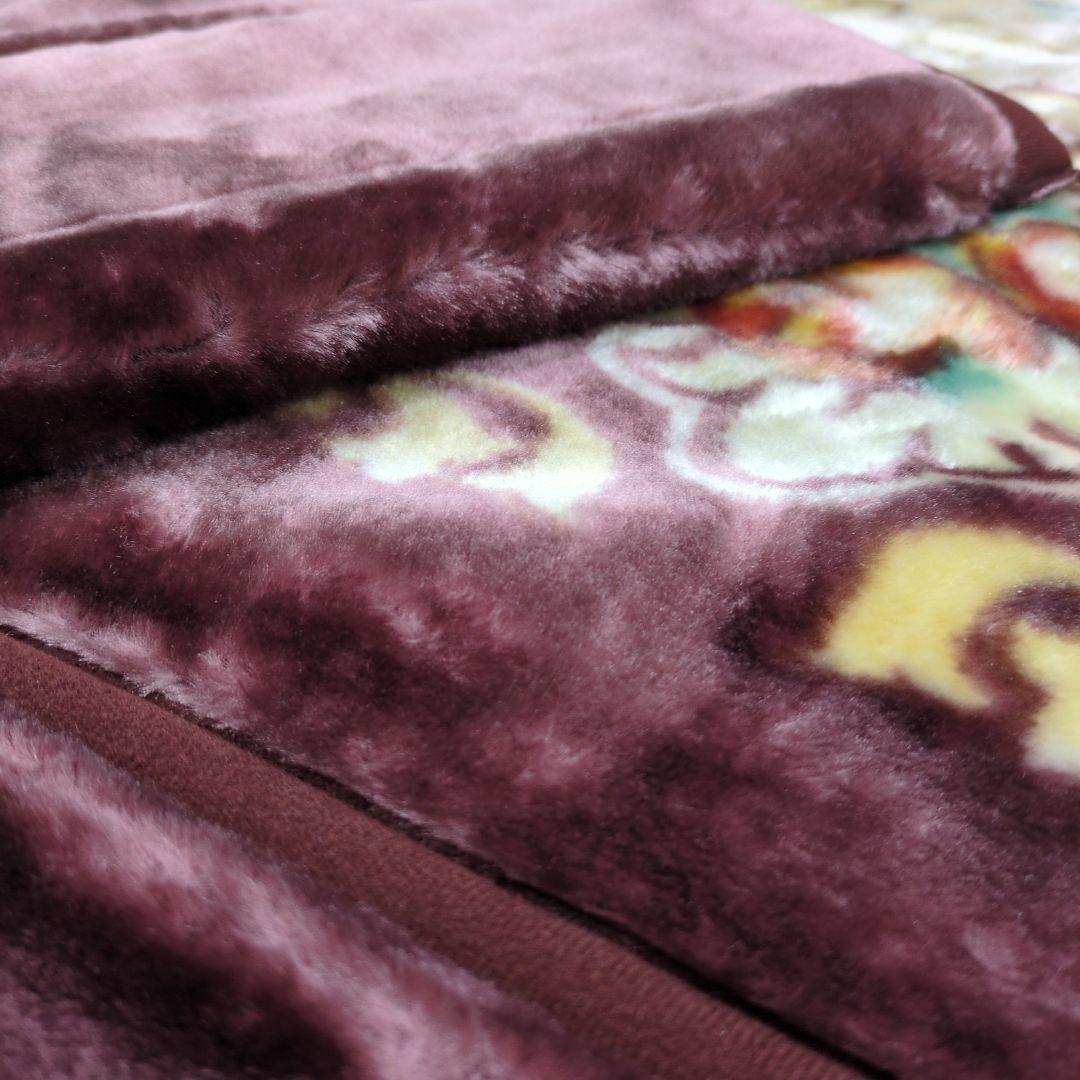 ロマンス小杉2枚合わせ毛布かなり厚めのシングルピンク＋ブルー2枚組