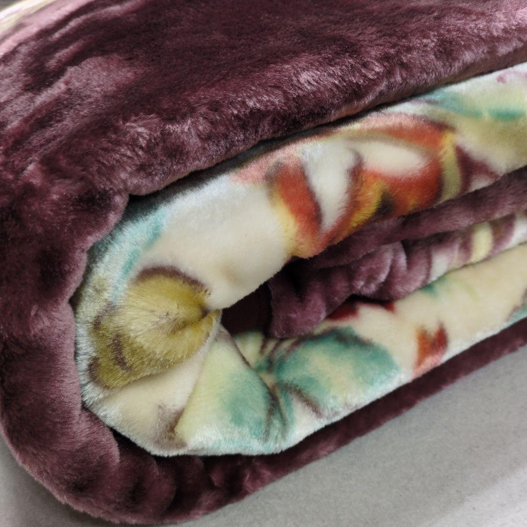 ロマンス小杉2枚合わせ毛布かなり厚めのシングルピンク＋ブルー2枚組