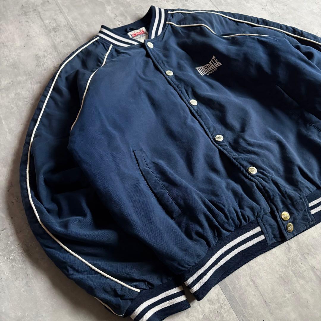 【90s vintage】LONSDALE スタジャン　ブルゾン　短丈　刺繍