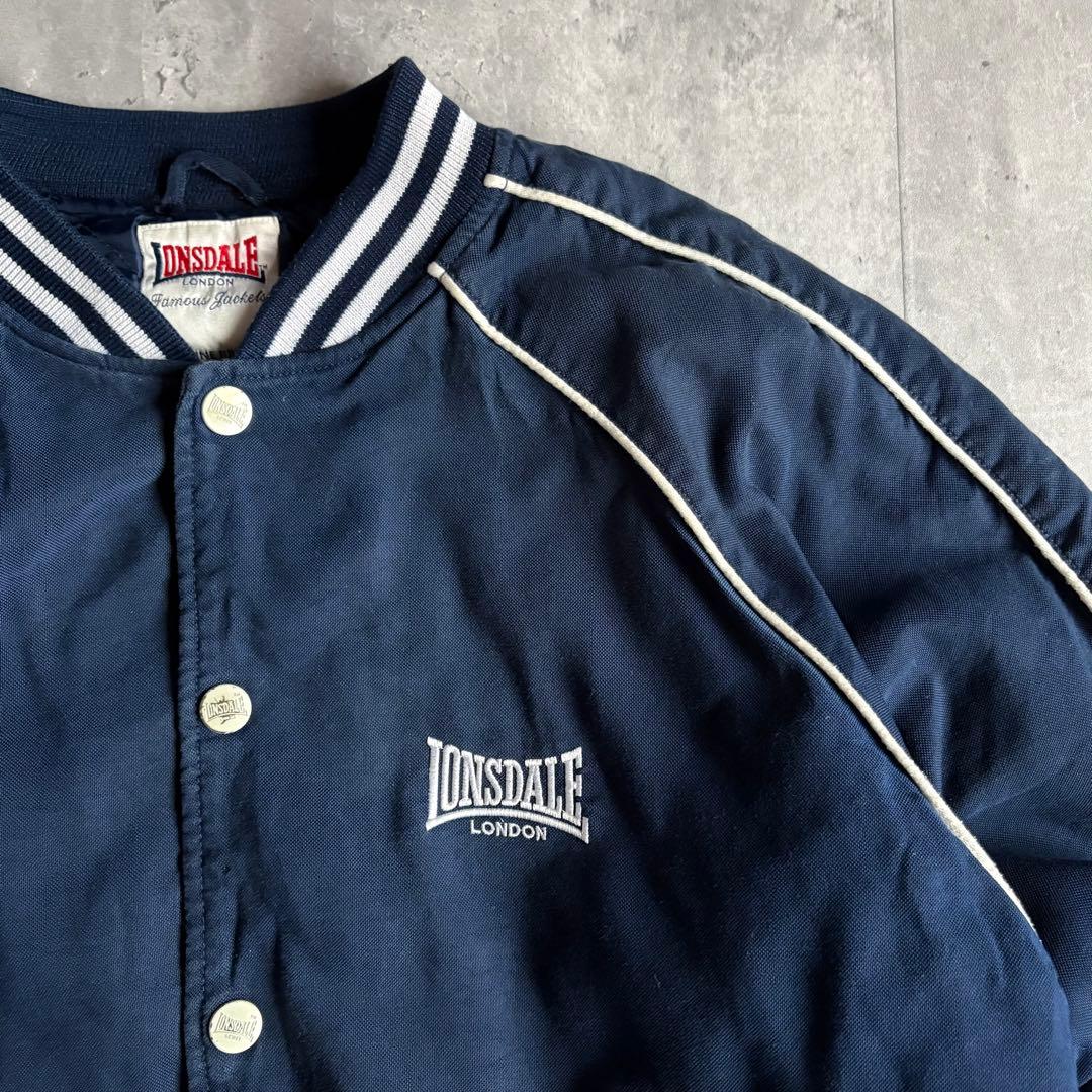 【90s vintage】LONSDALE スタジャン　ブルゾン　短丈　刺繍
