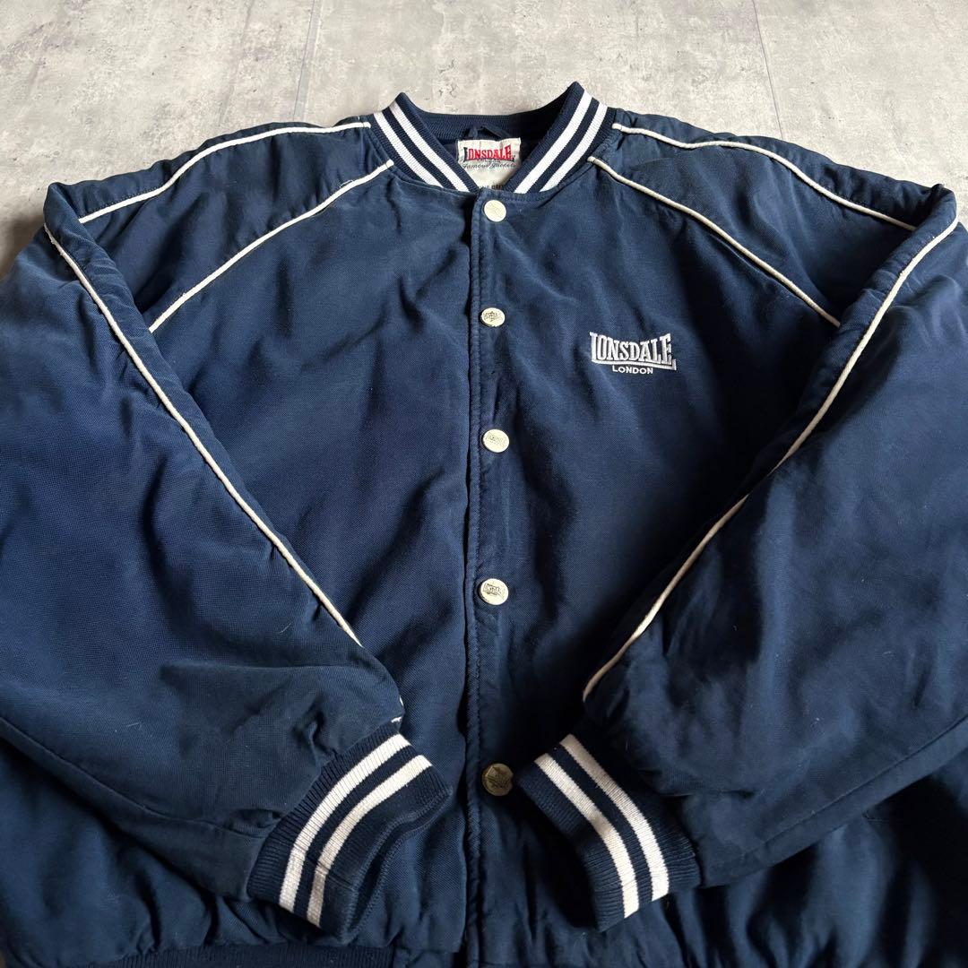 【90s vintage】LONSDALE スタジャン　ブルゾン　短丈　刺繍