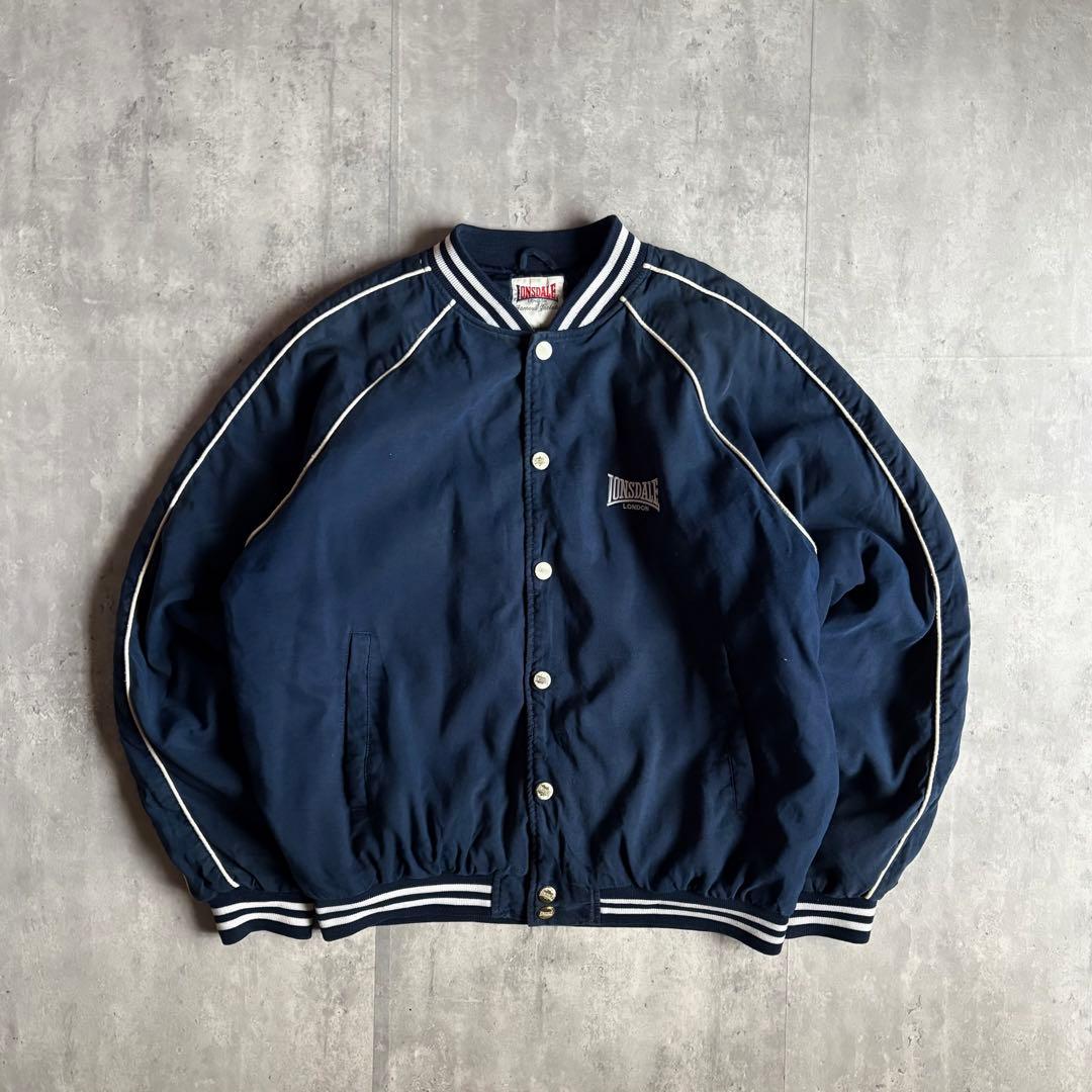 【90s vintage】LONSDALE スタジャン　ブルゾン　短丈　刺繍